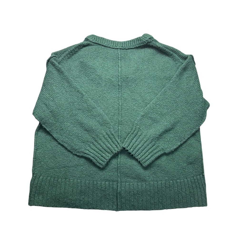 Free People Brookside V-Neck Oversized Sweater Emerald Green Womens‎ Small - Picture 2 of 5